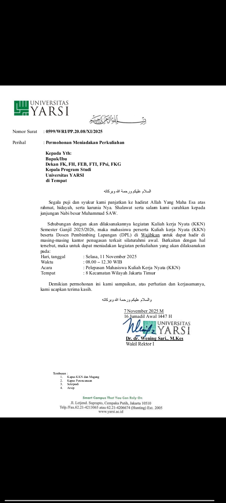 surat tugas kegiatan KKN