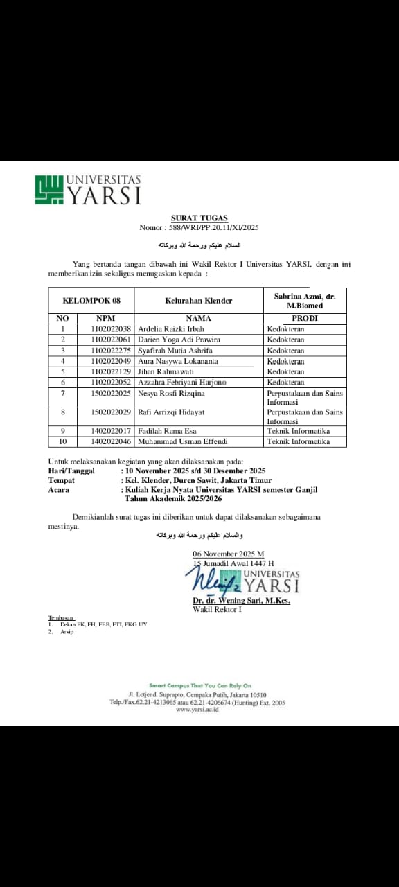 ini adalah bukti surat tugas KKN